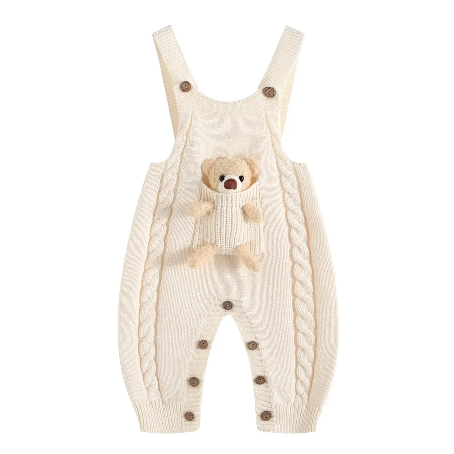 Spring Knit Baby Overalls – Light Comfort for Little Explorers - LunaKit Baby