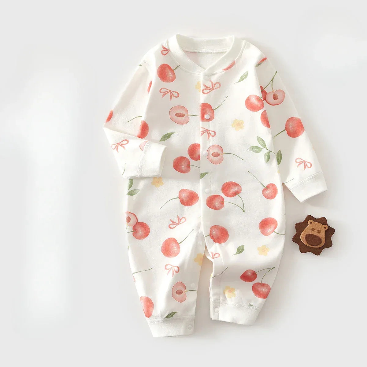 Baby Cotton Fruit Print Onesie – Soft Comfort for Sweet Dreams - LunaKit Baby