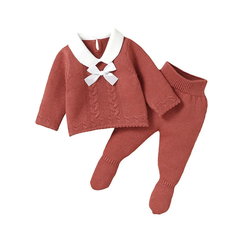 Baby Girl Sweater Outfit Set – Elegant Comfort for Little Moments - LunaKit Baby
