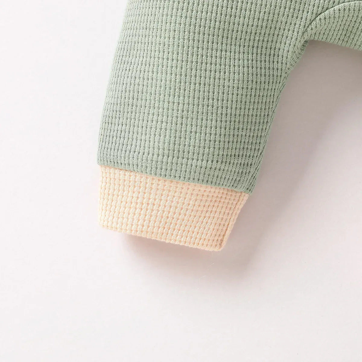 Newborn Waffle Jumpsuit – Classic Comfort for Little Gentlemen - LunaKit Baby