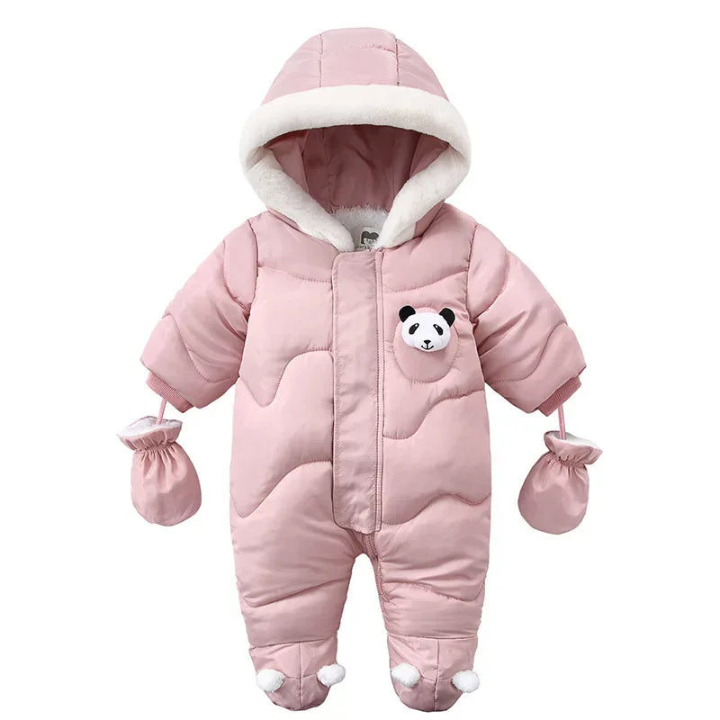 Newborn Thermal Winter Romper – Fleece-Lined Warmth for Cold Days - LunaKit Baby