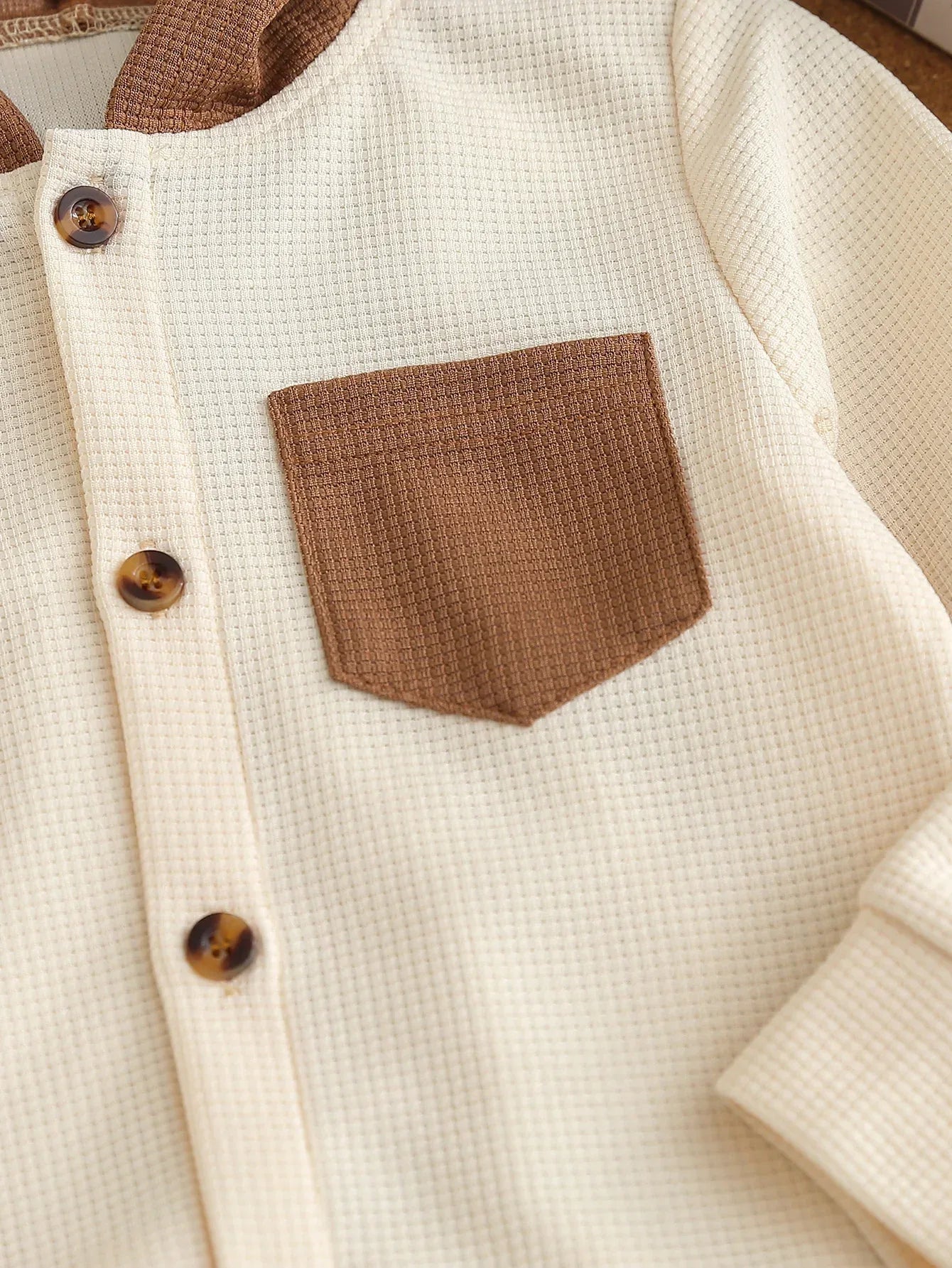 Boys Waffle Hooded Set – Warm Outdoor Comfort for Winter Play - LunaKit Baby