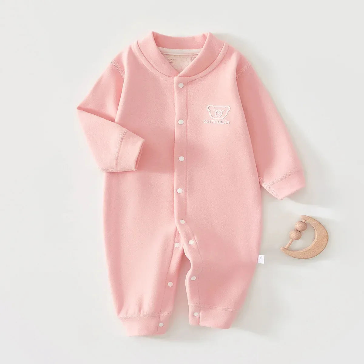 Baby Cotton Solid Romper – Timeless Warmth for Everyday Comfort - LunaKit Baby