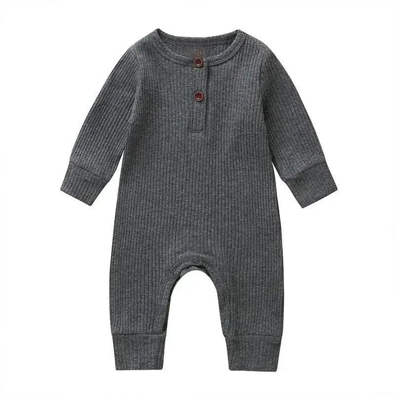 Baby Ribbed Cotton Romper – Soft Texture for Stylish Little Days - LunaKit Baby