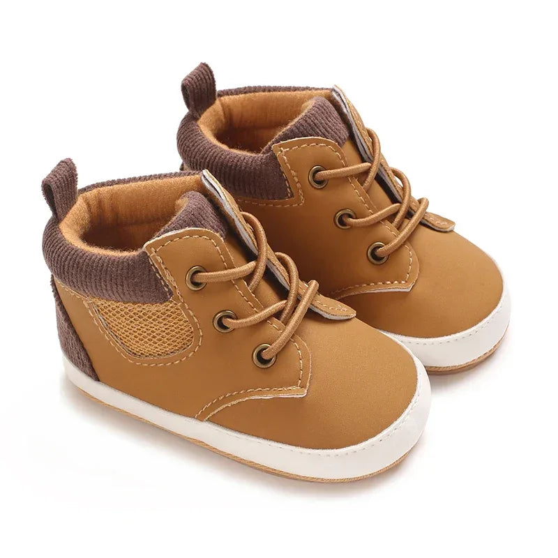 Baby First Walking Shoes – Sporty High-Top Support for Tiny Steps - LunaKit Baby