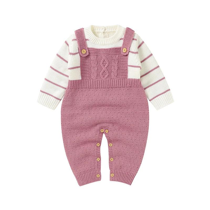 Baby Knitted Romper – Cozy Warmth for Snug Winter Days - LunaKit Baby