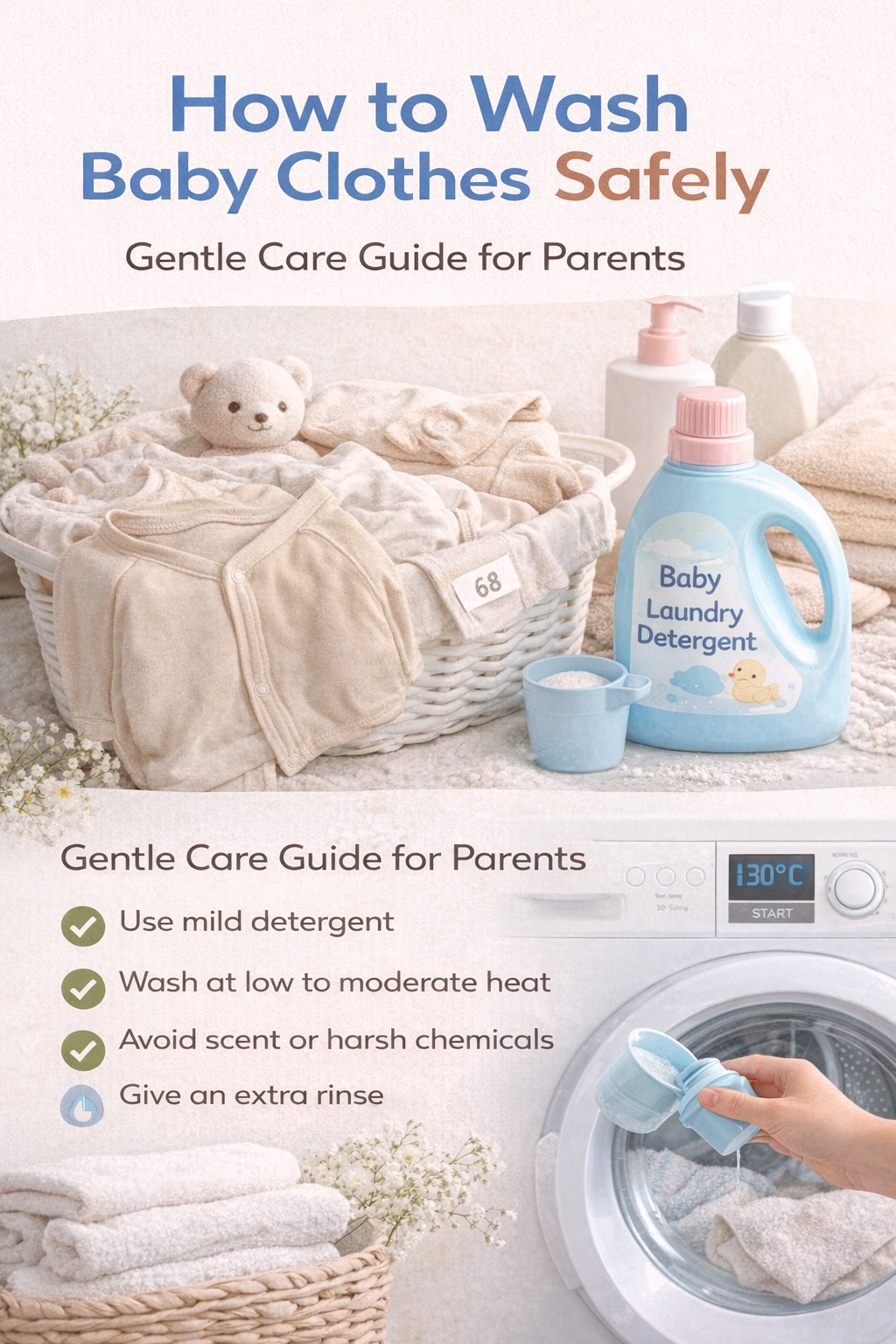 How to Wash Baby Clothes Safely: A Gentle Care Guide for Parents - LunaKit Baby