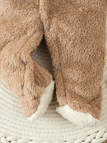 Baby Animal Fleece Romper – Cozy Cuddles for Playful Little Days - LunaKit Baby