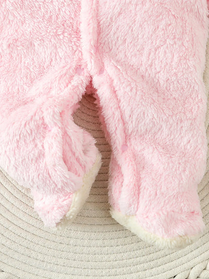 Baby Animal Fleece Romper – Cozy Cuddles for Playful Little Days - LunaKit Baby
