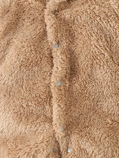 Baby Animal Fleece Romper – Cozy Cuddles for Playful Little Days - LunaKit Baby