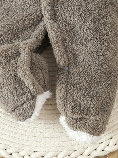 Baby Animal Fleece Romper – Cozy Cuddles for Playful Little Days - LunaKit Baby