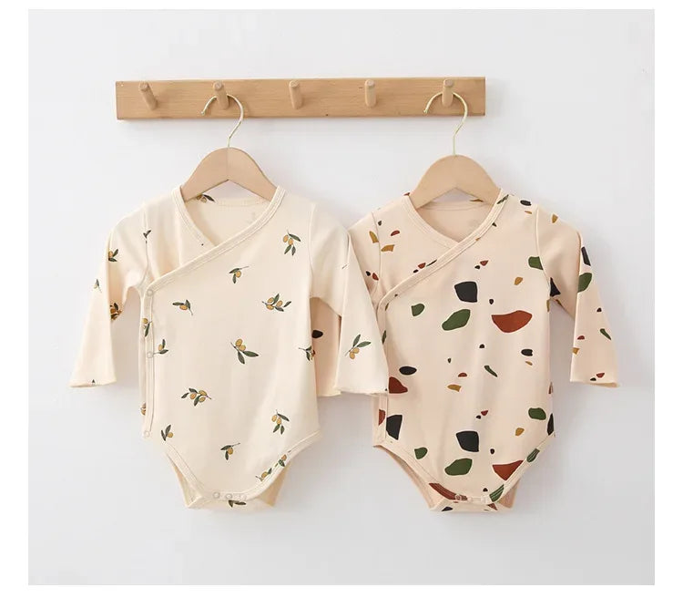 Baby Floral Kimono Romper – Gentle Charm for Cozy Autumn Days - LunaKit Baby