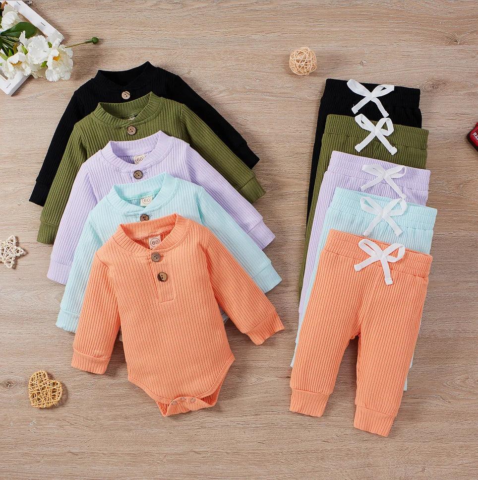 Baby Ribbed Outfit Set – Easy Comfort for Everyday Little Style - LunaKit Baby