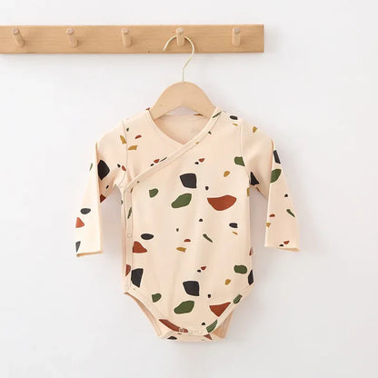Baby Floral Kimono Romper – Gentle Charm for Cozy Autumn Days - LunaKit Baby