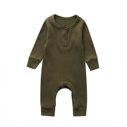 Baby Ribbed Cotton Romper – Soft Texture for Stylish Little Days - LunaKit Baby