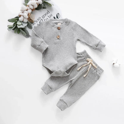 Baby Ribbed Outfit Set – Easy Comfort for Everyday Little Style - LunaKit Baby
