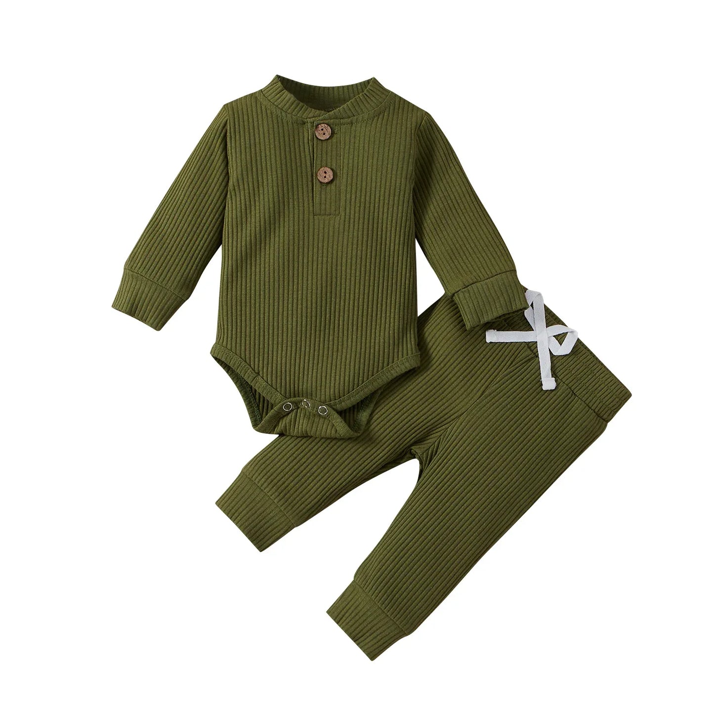 Baby Ribbed Outfit Set – Easy Comfort for Everyday Little Style - LunaKit Baby