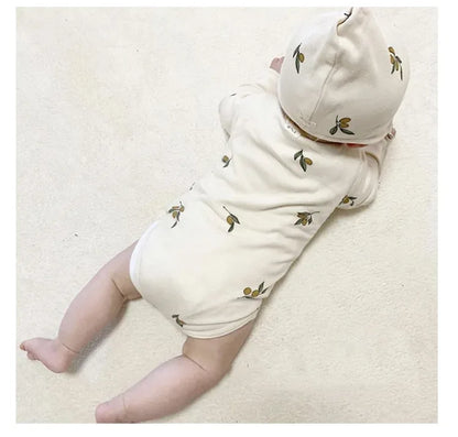 Baby Floral Kimono Romper – Gentle Charm for Cozy Autumn Days - LunaKit Baby