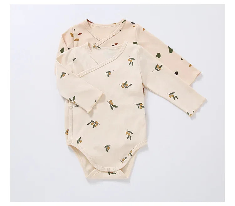 Baby Floral Kimono Romper – Gentle Charm for Cozy Autumn Days - LunaKit Baby