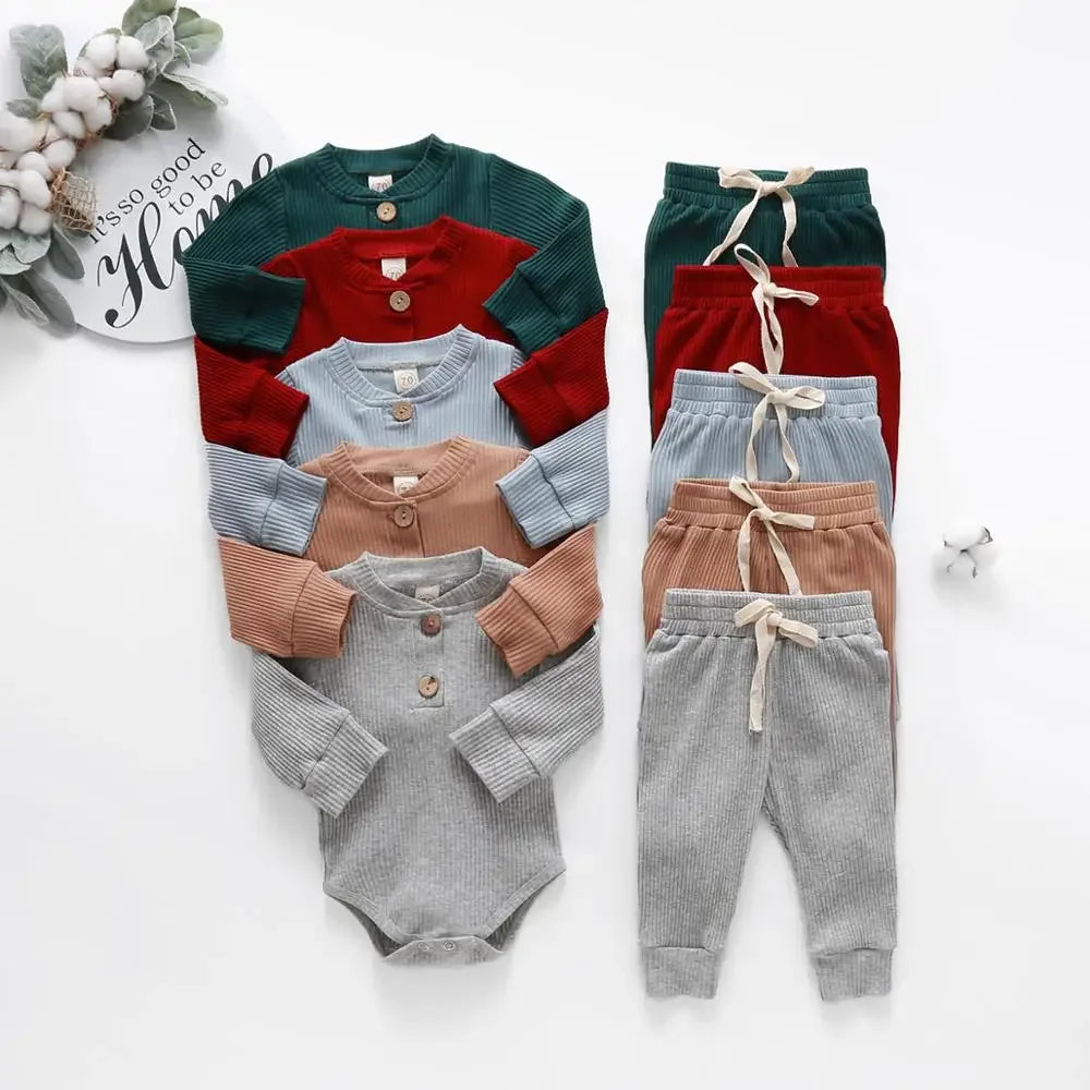 Baby Ribbed Outfit Set – Easy Comfort for Everyday Little Style - LunaKit Baby