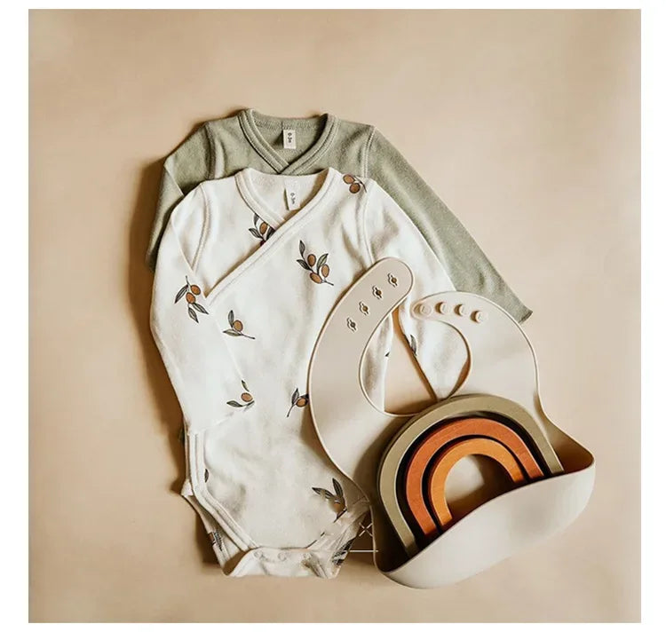 Baby Floral Kimono Romper – Gentle Charm for Cozy Autumn Days - LunaKit Baby