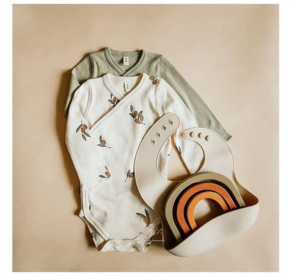 Baby Floral Kimono Romper – Gentle Charm for Cozy Autumn Days - LunaKit Baby