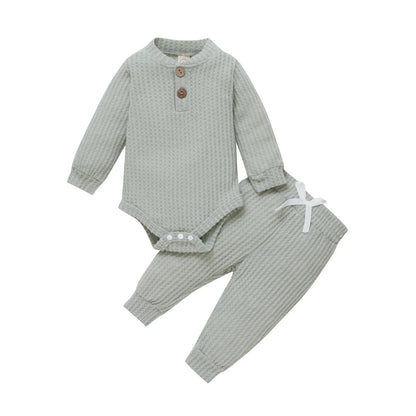 Baby Ribbed Outfit Set – Easy Comfort for Everyday Little Style - LunaKit Baby