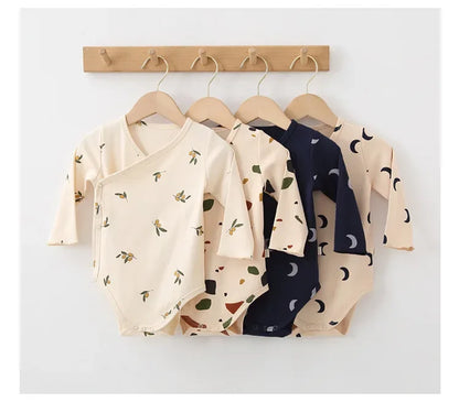 Baby Floral Kimono Romper – Gentle Charm for Cozy Autumn Days - LunaKit Baby