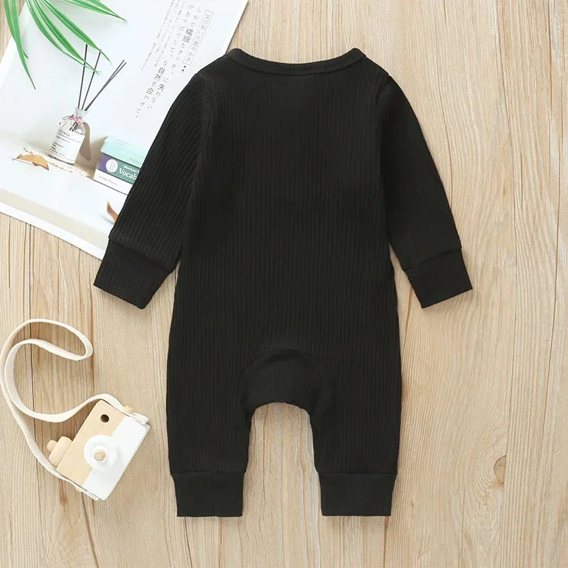 Baby Ribbed Cotton Romper – Soft Texture for Stylish Little Days - LunaKit Baby