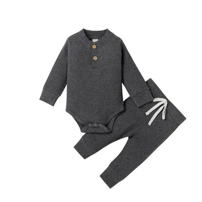 Baby Ribbed Outfit Set – Easy Comfort for Everyday Little Style - LunaKit Baby