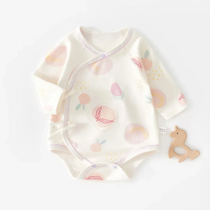 Baby Cotton Plant Print Romper – Gentle Comfort for Sunny Days - LunaKit Baby