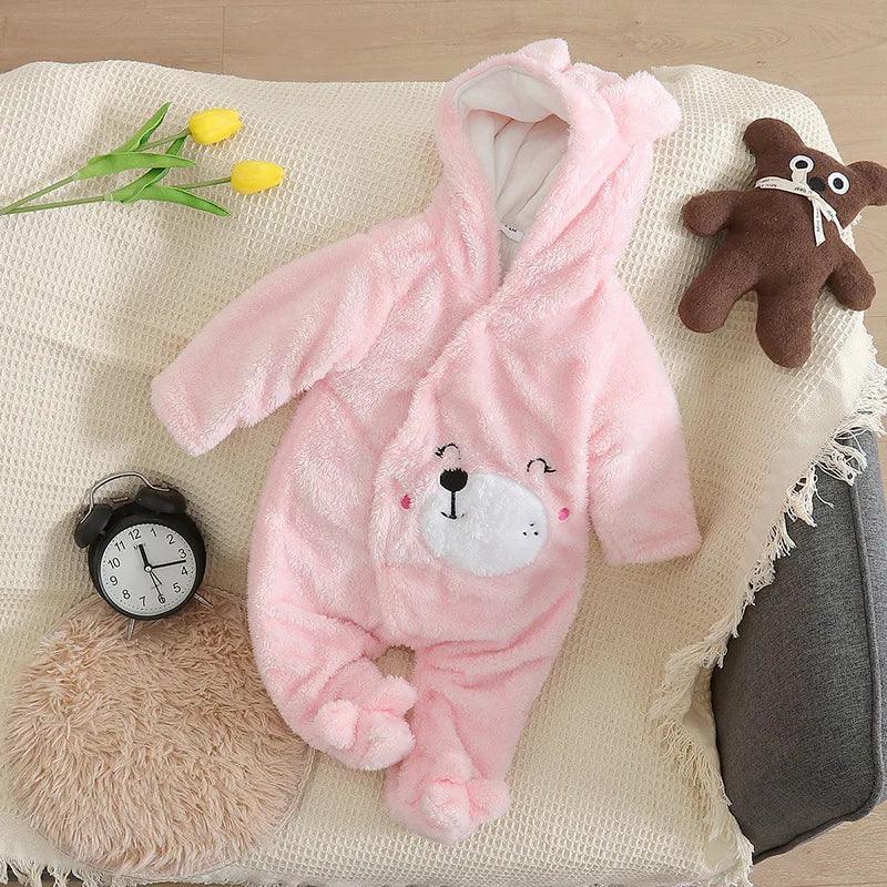 Baby Plush Animal Romper – Cozy Cuteness for Cool Days - LunaKit Baby
