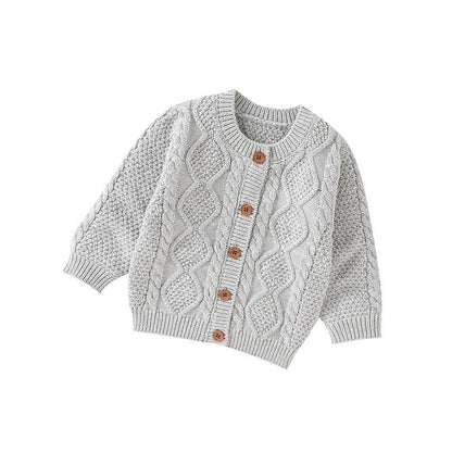 Baby Cotton Knit Cardigan – Soft Layering for Cozy Little Days - LunaKit Baby