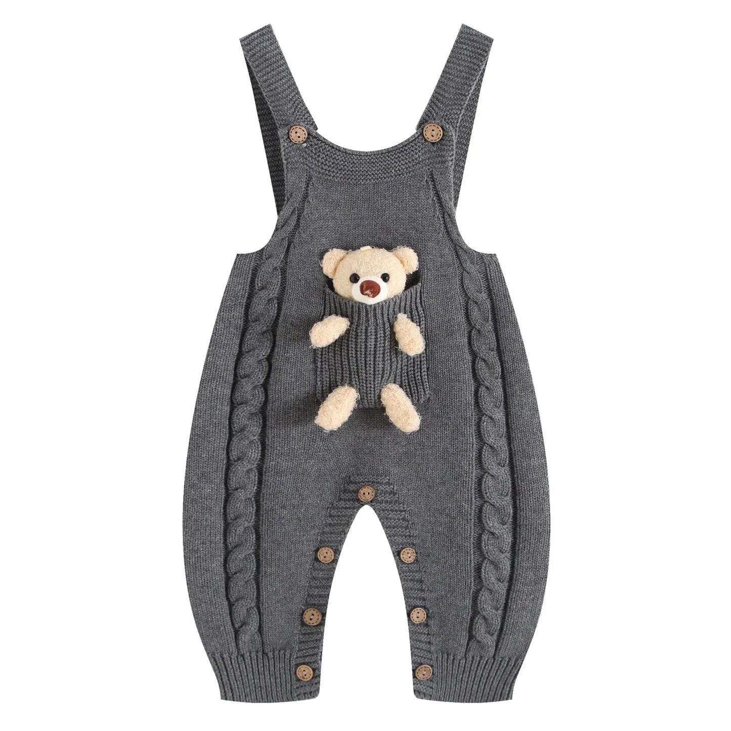 Spring Knit Baby Overalls – Light Comfort for Little Explorers - LunaKit Baby