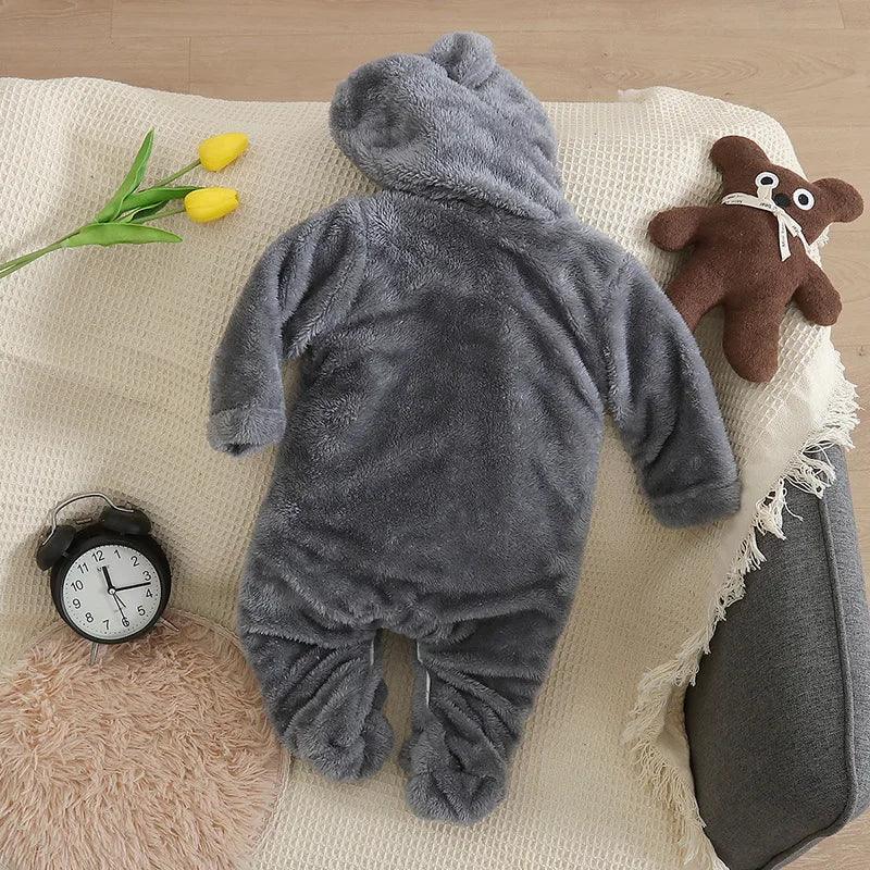 Baby Plush Animal Romper – Cozy Cuteness for Cool Days - LunaKit Baby