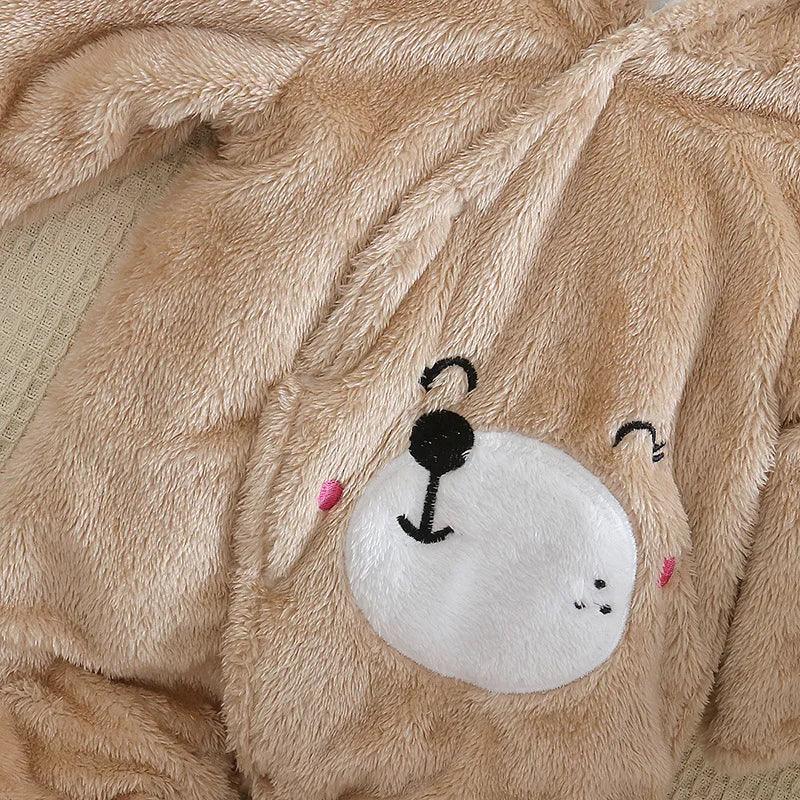 Baby Plush Animal Romper – Cozy Cuteness for Cool Days - LunaKit Baby