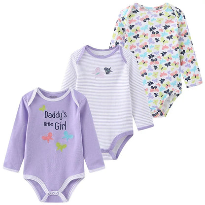 Newborn Cotton 3-Piece Bodysuit Set – Soft Everyday Comfort - LunaKit Baby