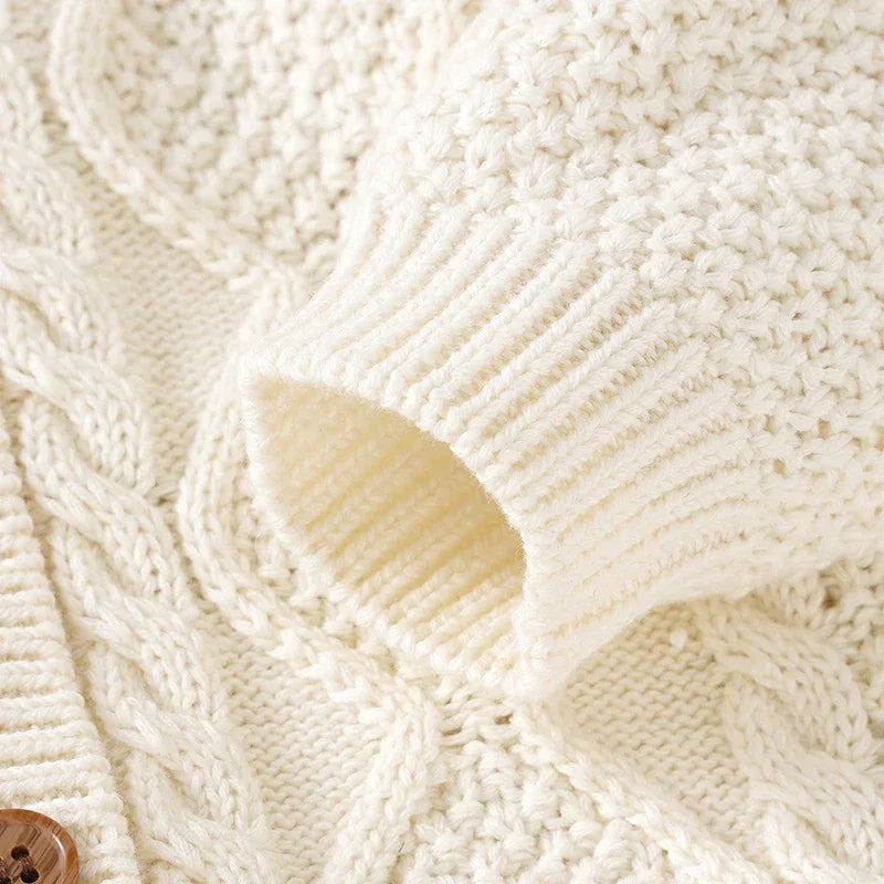 Baby Cotton Knit Cardigan – Soft Layering for Cozy Little Days - LunaKit Baby