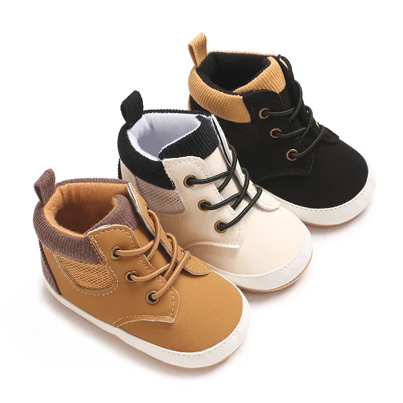 Baby First Walking Shoes – Sporty High-Top Support for Tiny Steps - LunaKit Baby