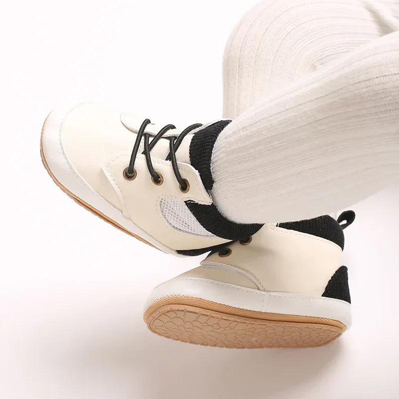 Baby First Walking Shoes – Sporty High-Top Support for Tiny Steps - LunaKit Baby