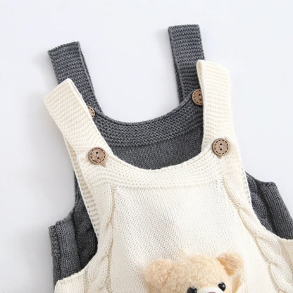 Spring Knit Baby Overalls – Light Comfort for Little Explorers - LunaKit Baby