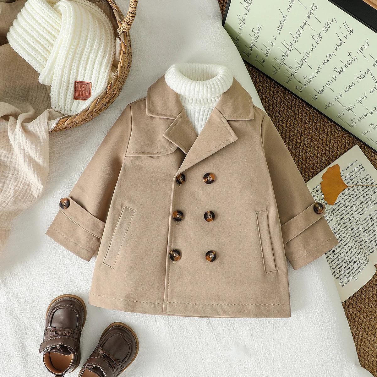 Baby Boy Trench Coat – Classic Style for Little Gentlemen - LunaKit Baby