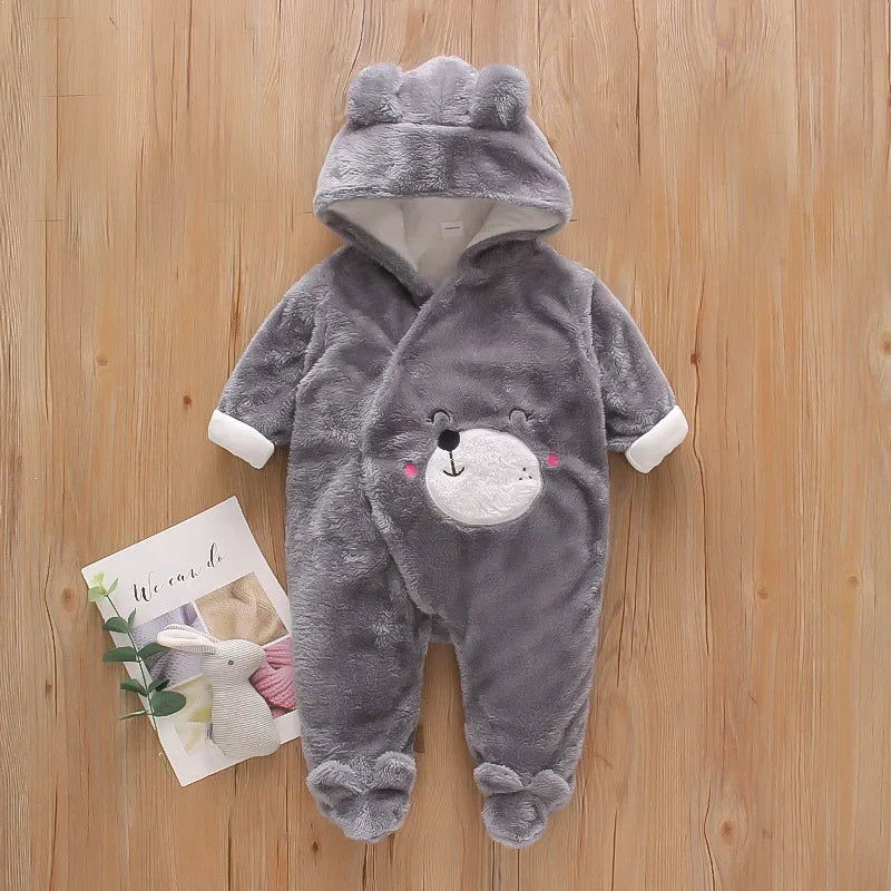 Baby Plush Animal Romper – Cozy Cuteness for Cool Days - LunaKit Baby