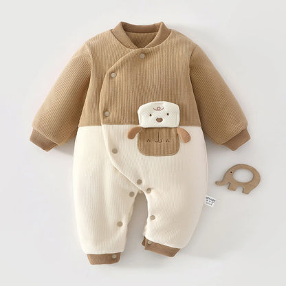 Baby Thick Cotton Winter Jumpsuit – A-Level Warmth & Comfort - LunaKit Baby
