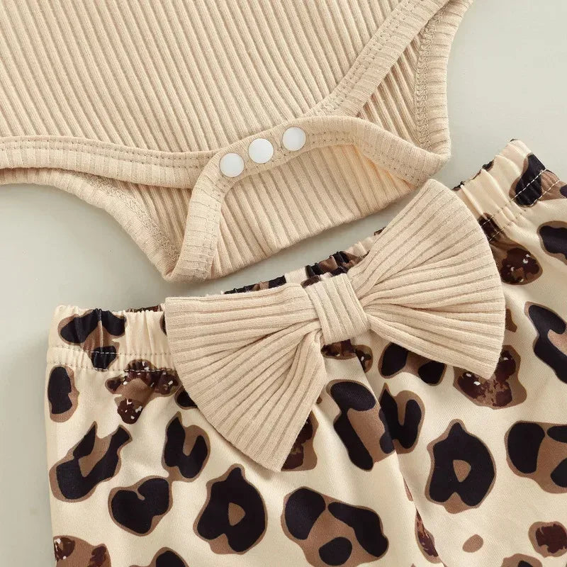 Baby Girl Leopard 3-Piece Outfit Set – Trendy Style for Sweet Moments - LunaKit Baby