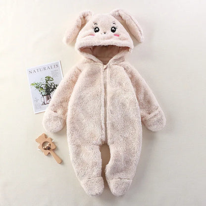 Baby Fluffy Animal Romper – Cozy Cuteness for Autumn Days - LunaKit Baby
