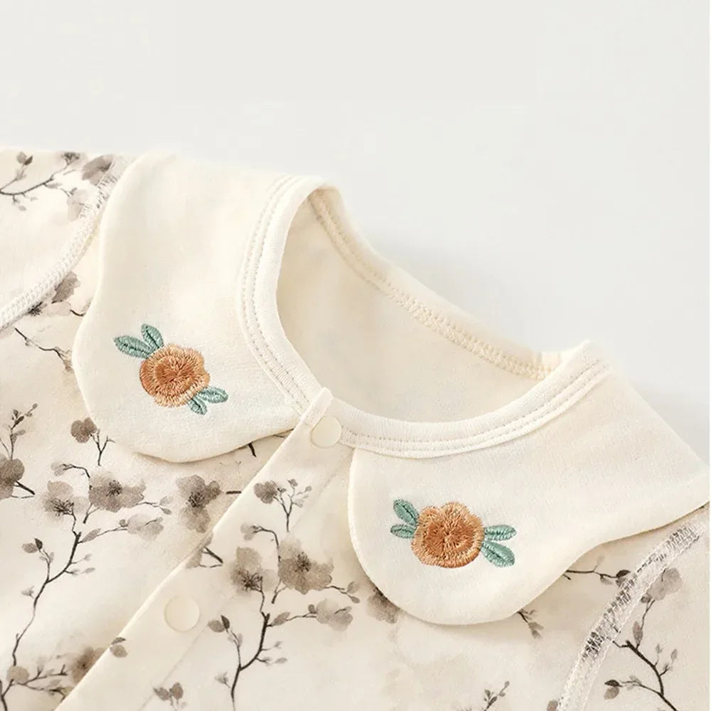 Baby Girl Cotton Velvet Jumpsuit – Soft Luxury for Sweet Moments - LunaKit Baby