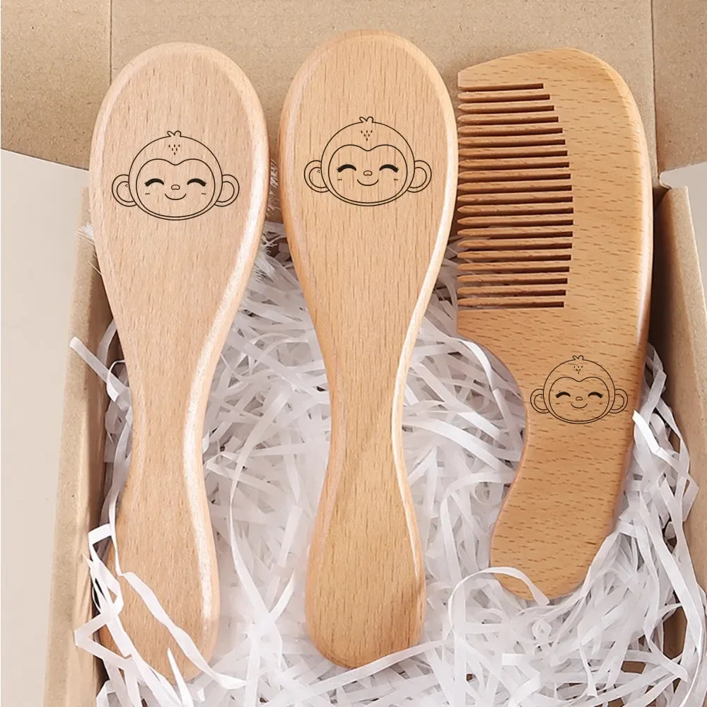 Baby Comb & Brush Set – Soft, Natural Care for Newborns - LunaKit Baby