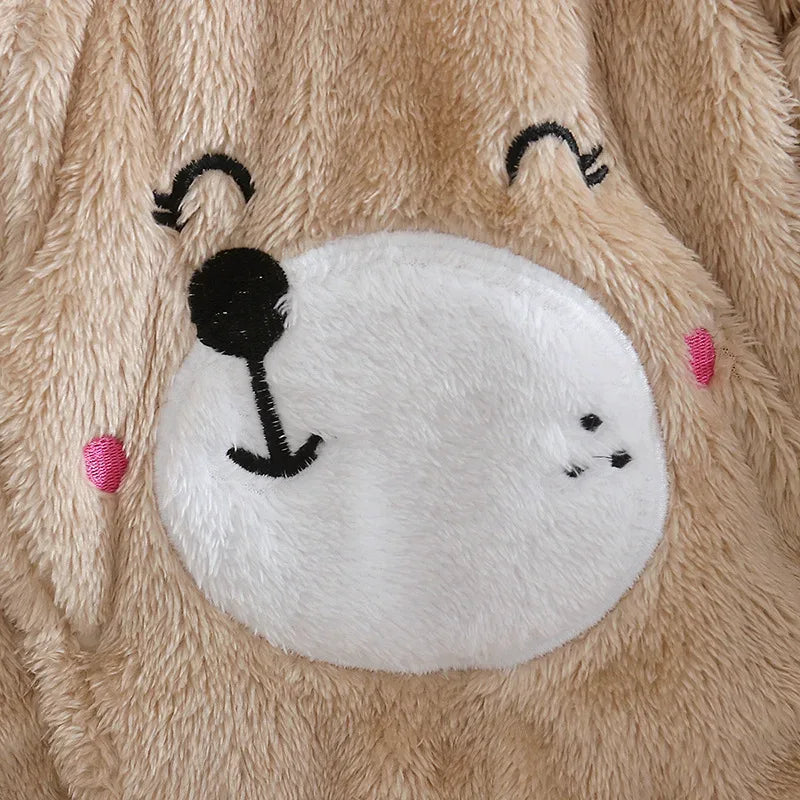 Baby Plush Animal Romper – Cozy Cuteness for Cool Days - LunaKit Baby