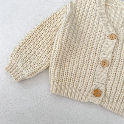 Baby Girl Knit Cardigan – Cozy Autumn Warmth with Timeless Charm - LunaKit Baby